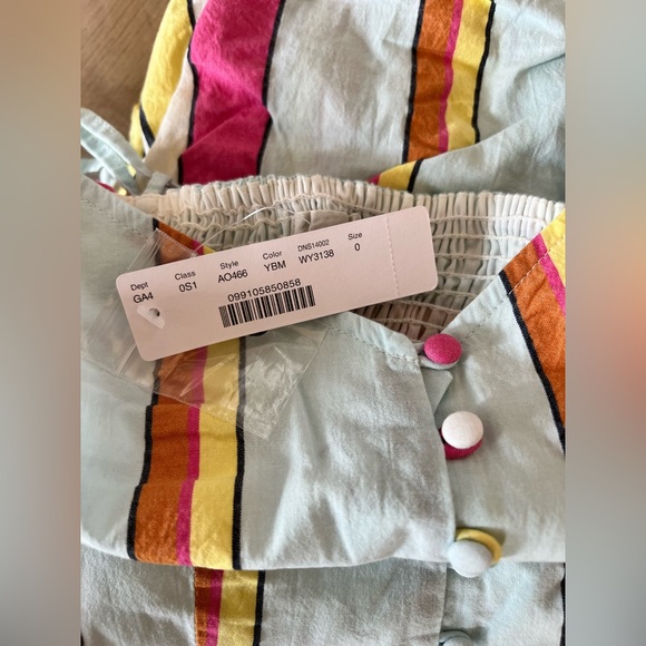 NWT J. Crew Womens Striped Maxi Dress in Multicolor Stripes. Size 0. - Picture 7 of 7